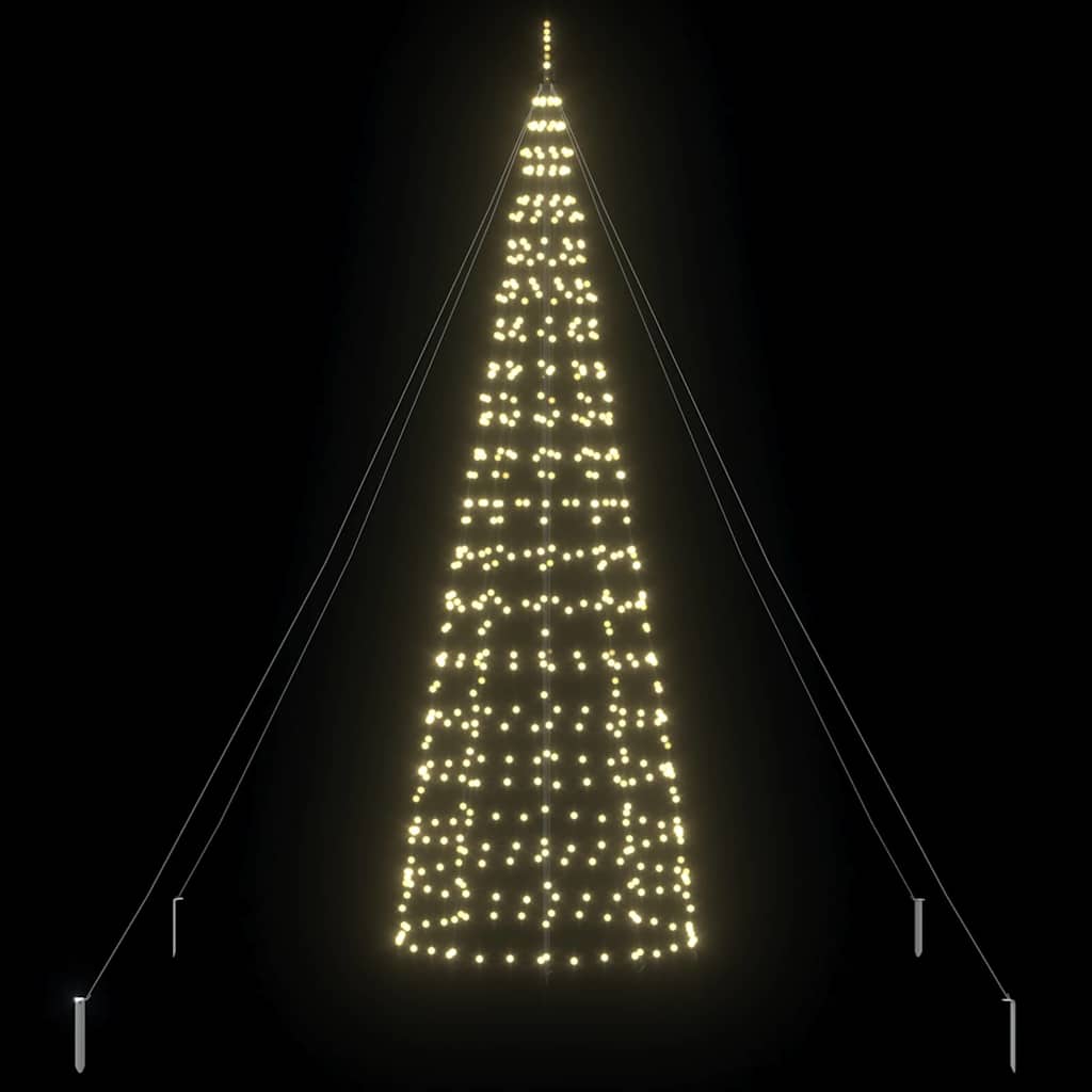 Albero di Natale LED EKENAS 400 cm 800 LED Bianco caldo Acciaio