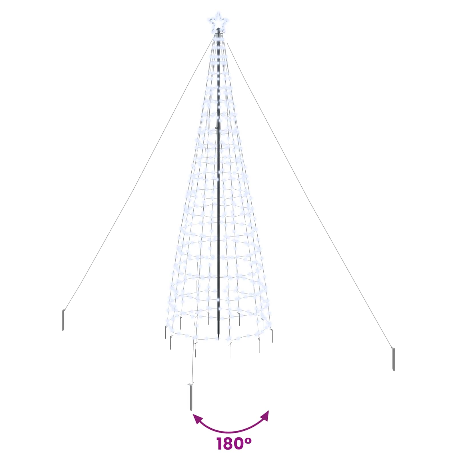 Albero di Natale LED EKENAS 400 cm 800 LED Bianco freddo