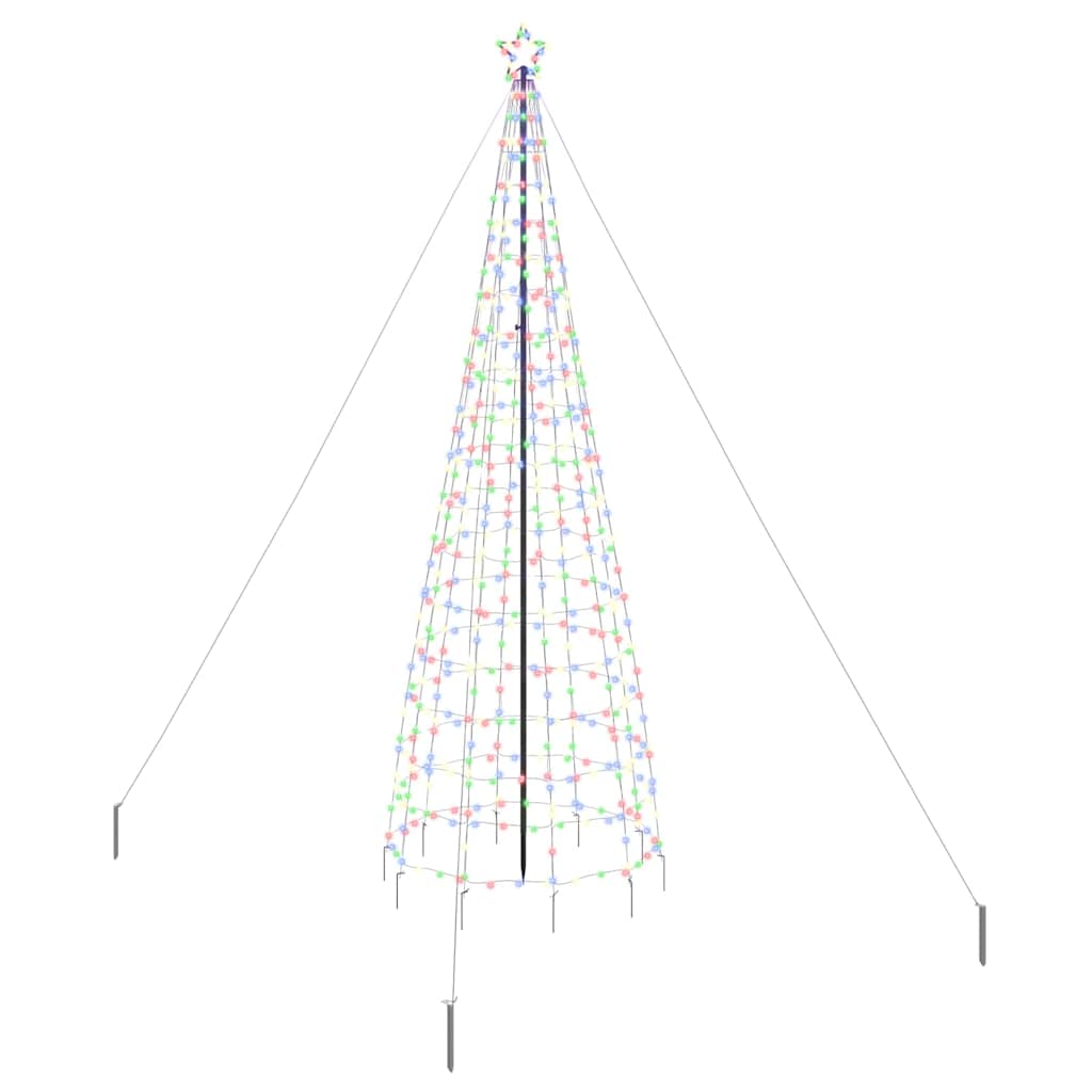 Albero di Natale LED con picchetti per il terreno Multicolore