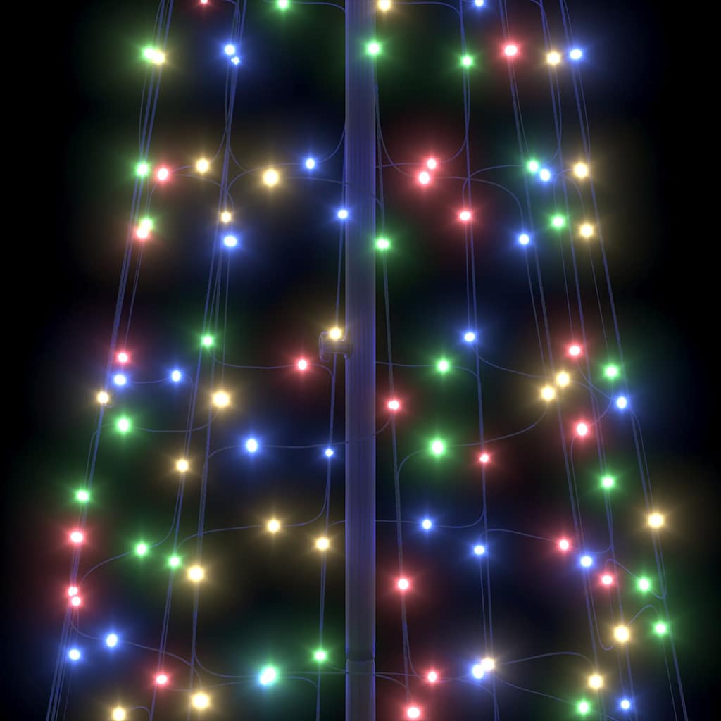Albero di Natale LED con picchetti per il terreno Multicolore