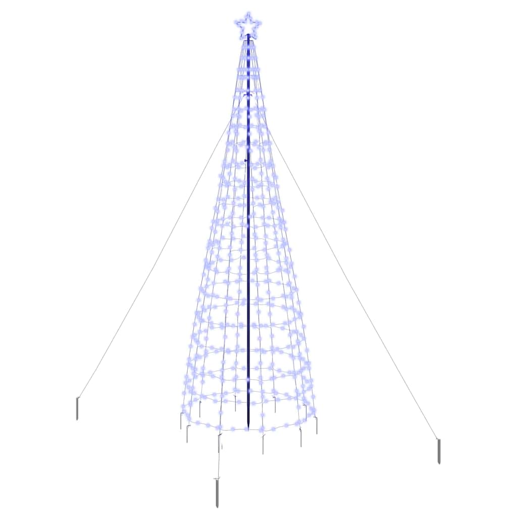 Albero di Natale LED con picchetti per il terreno Blu 400 cm