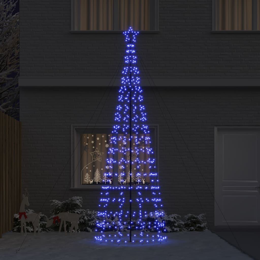 Albero di Natale LED con picchetti per il terreno Blu 400 cm