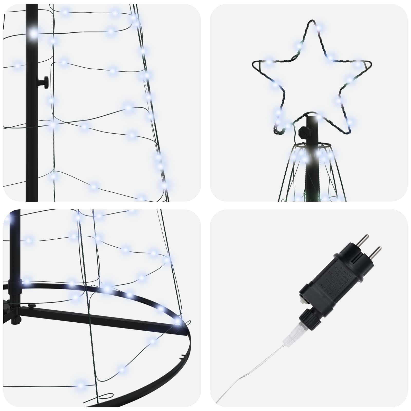 Albero di Natale LED con 800 LED Bianco freddo 400 cm Ferro