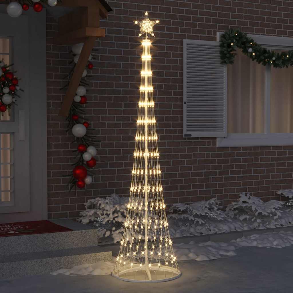 Albero di Natale LED Bianco caldo 250 cm Metallo
