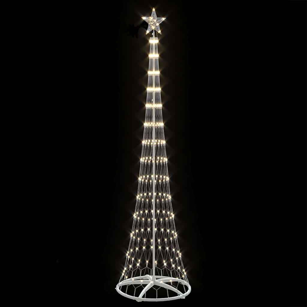 Albero di Natale LED Bianco caldo 250 cm Metallo