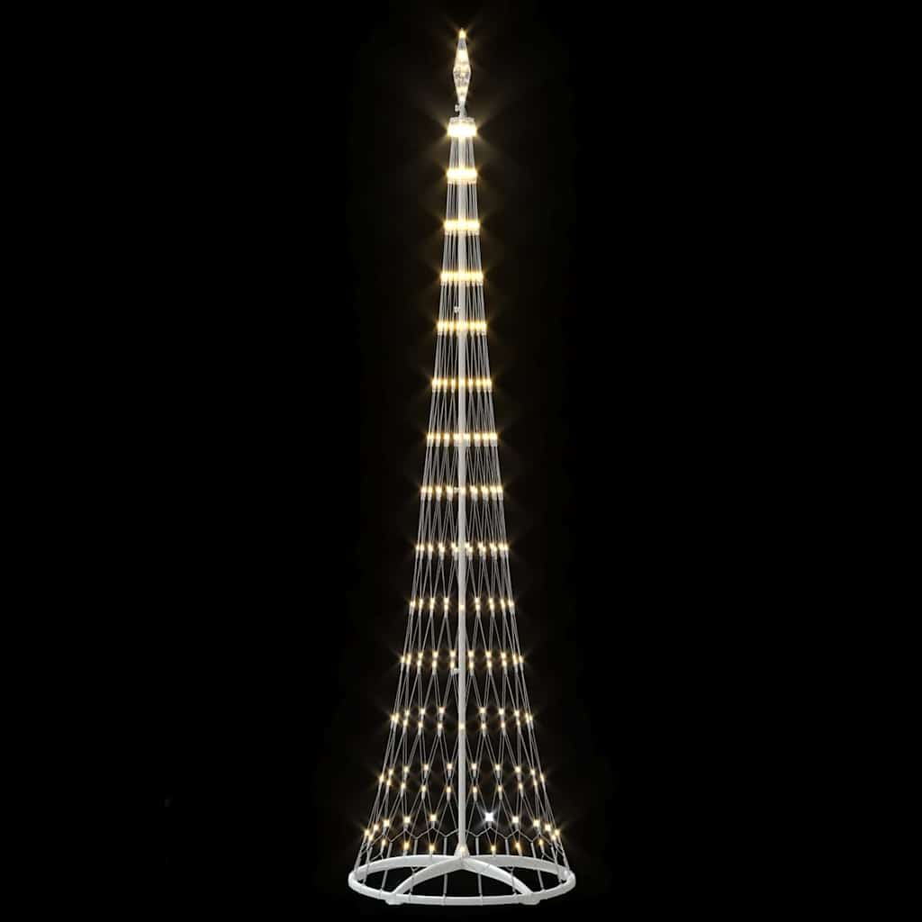 Albero di Natale LED Bianco caldo 250 cm Metallo