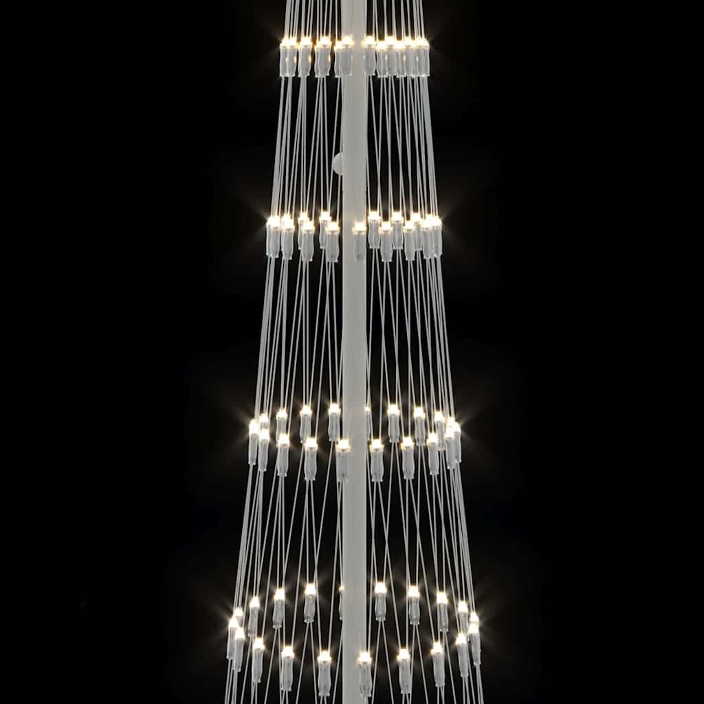 Albero di Natale LED Bianco caldo 250 cm Metallo