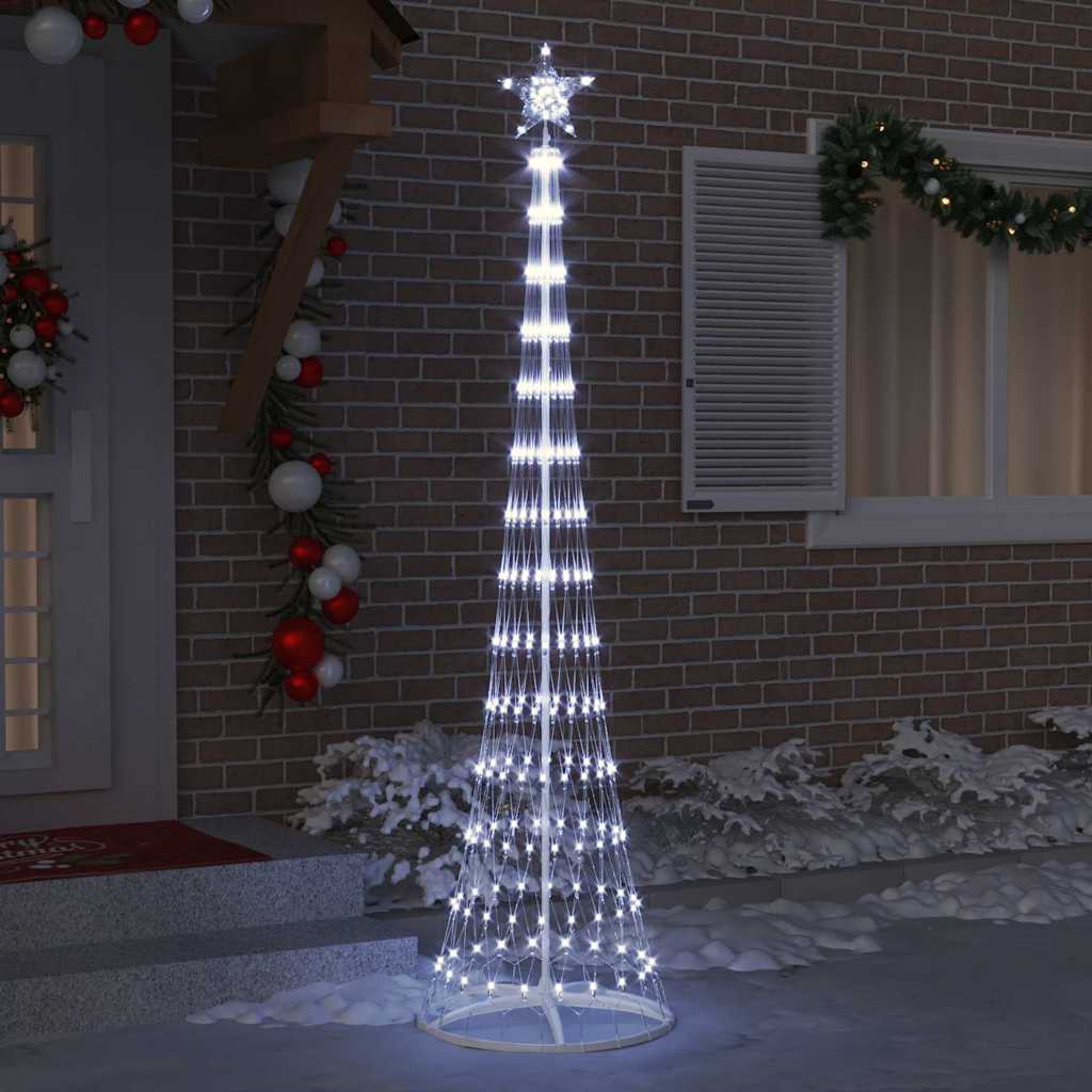 Albero di Natale LED Bianco freddo 250 cm Metallo