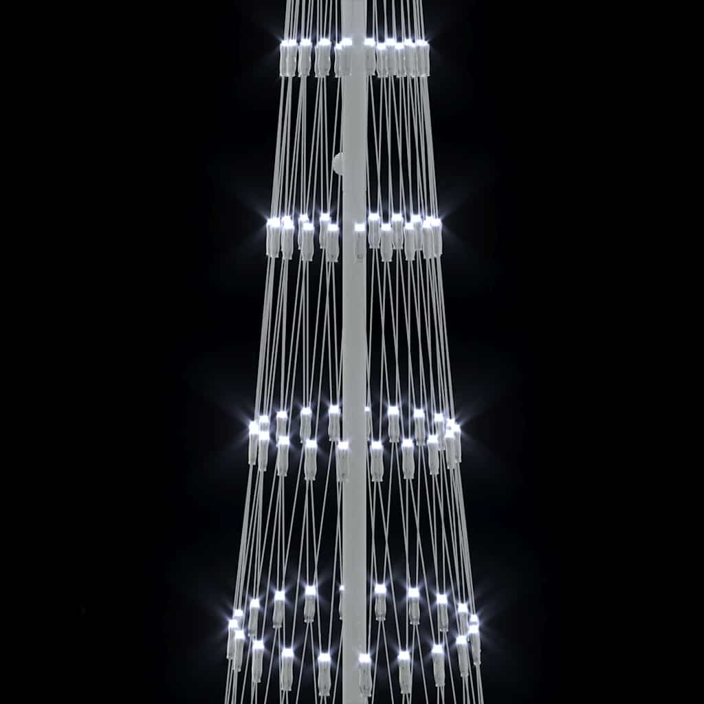 Albero di Natale LED Bianco freddo 250 cm Metallo
