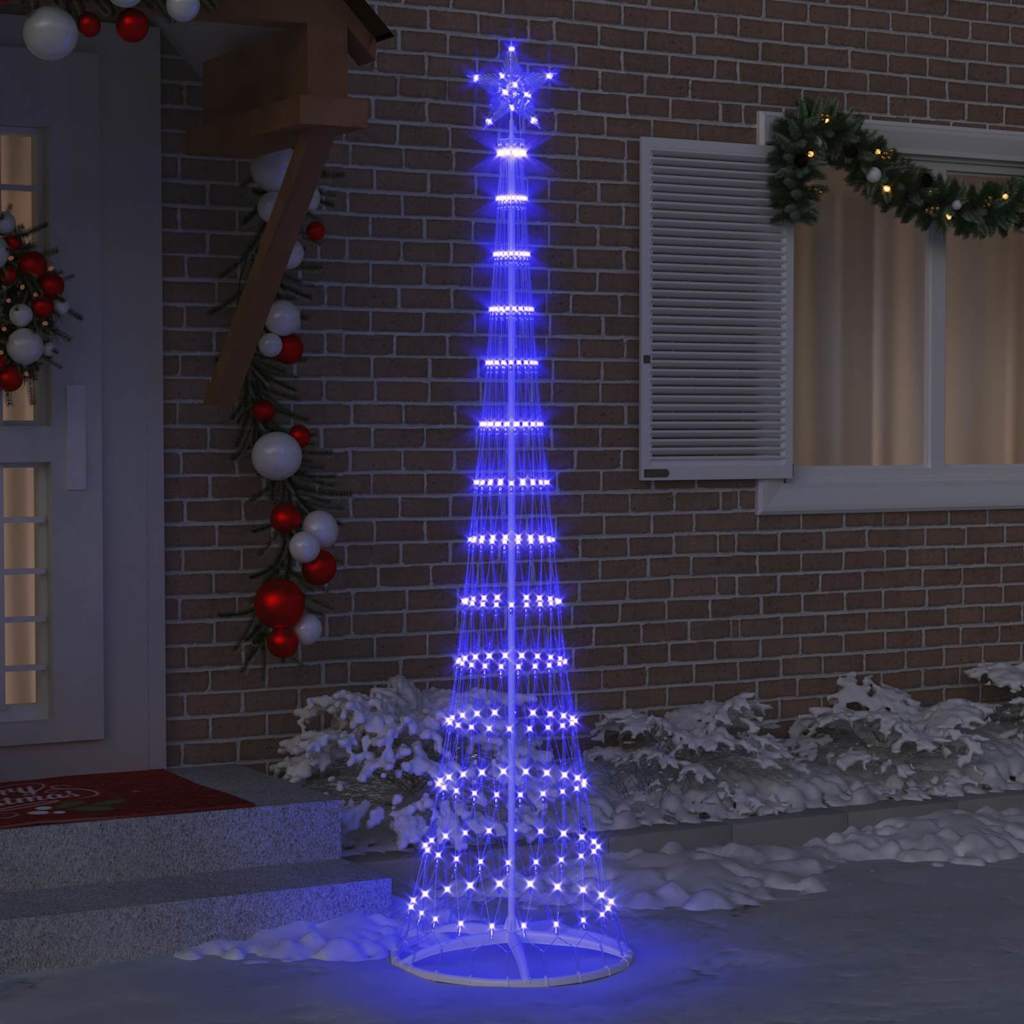 Albero di Natale LED Blu 250 cm Metallo