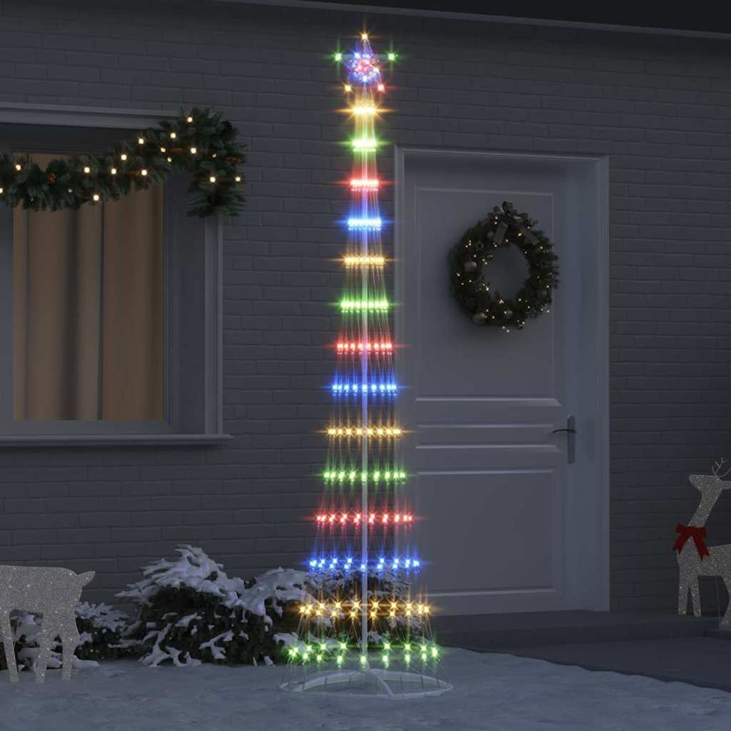 Albero di Natale LED Multicolore 250 cm Metallo