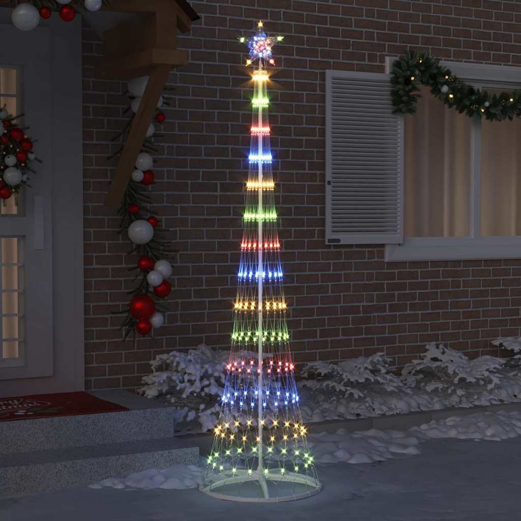 Albero di Natale LED Multicolore 250 cm Metallo