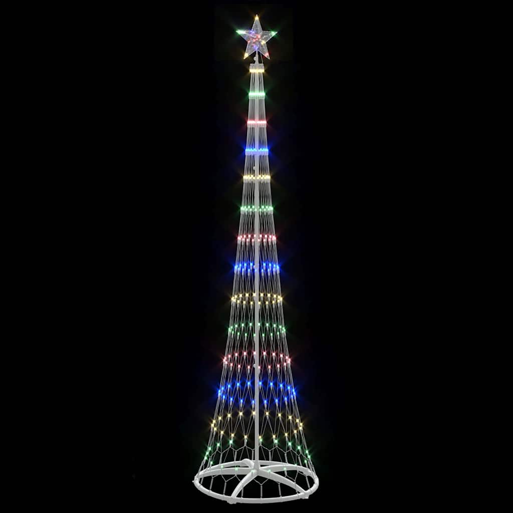 Albero di Natale LED Multicolore 250 cm Metallo