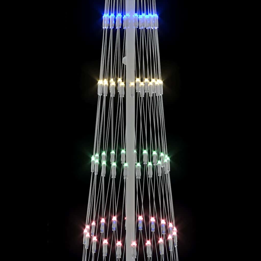 Albero di Natale LED Multicolore 250 cm Metallo