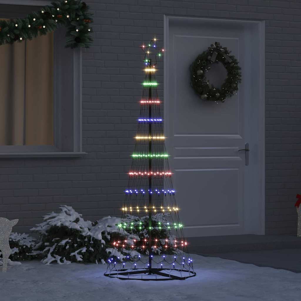 Albero di Natale LED Multicolore 184.5 cm Metallo