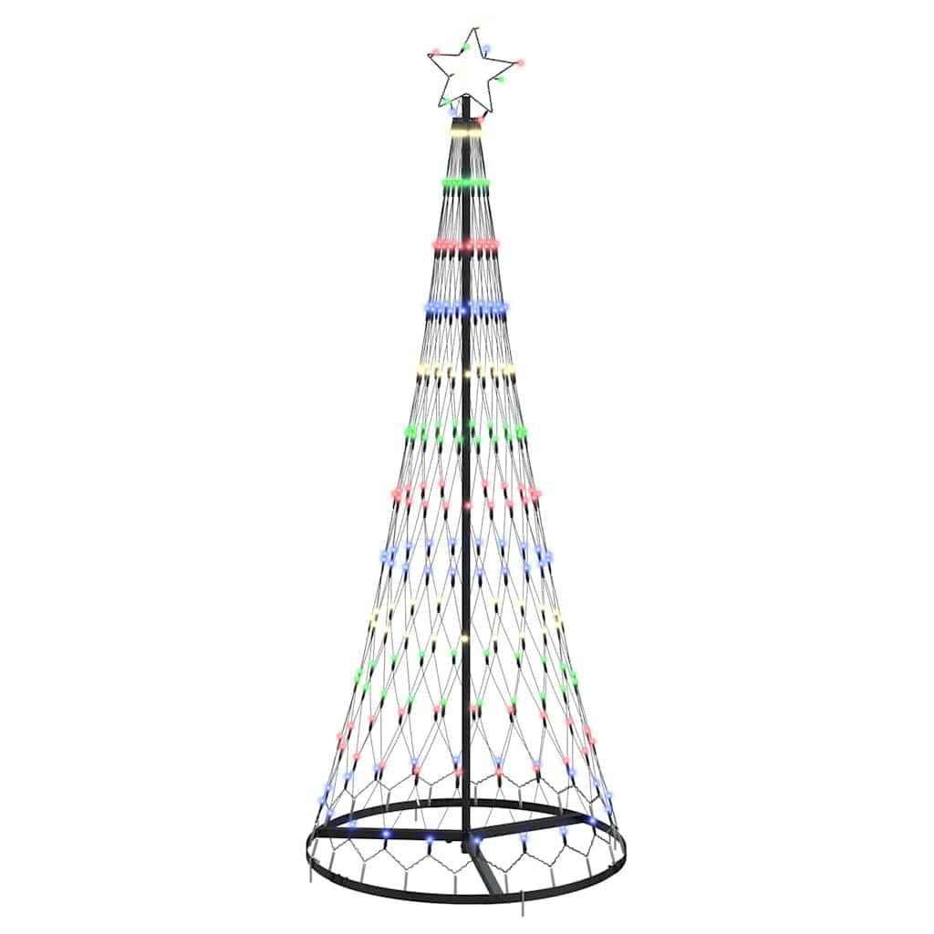 Albero di Natale LED Multicolore 184.5 cm Metallo