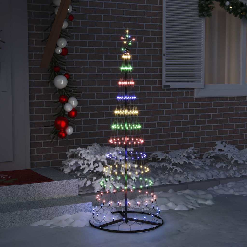 Albero di Natale LED Multicolore 184.5 cm Metallo