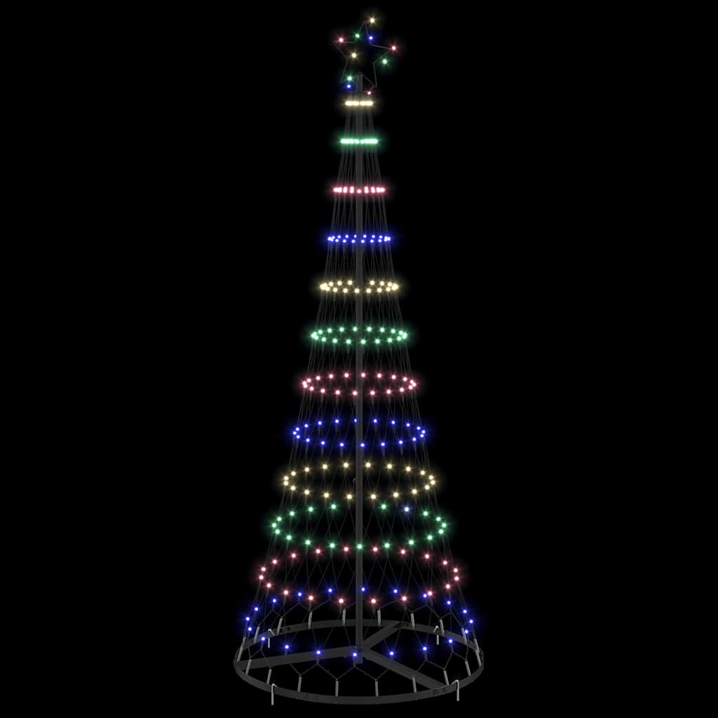 Albero di Natale LED Multicolore 184.5 cm Metallo