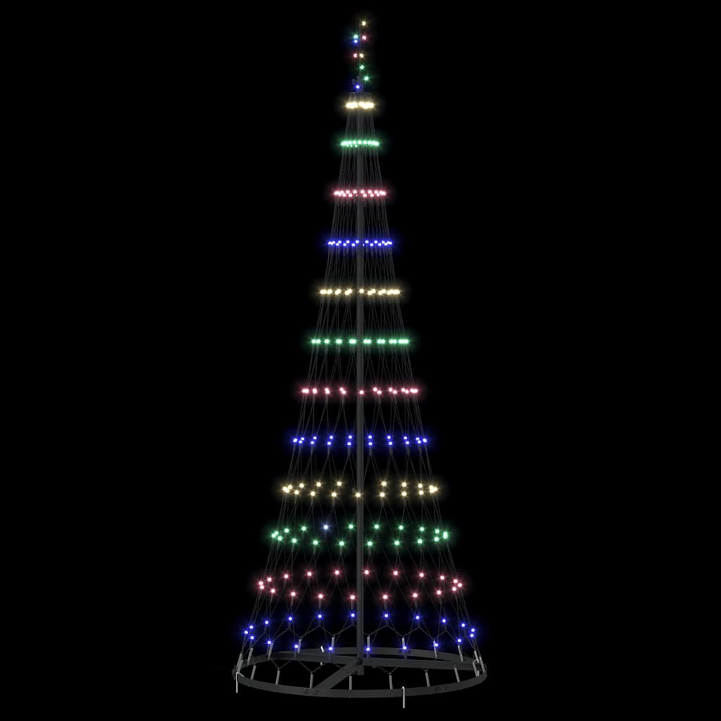 Albero di Natale LED Multicolore 184.5 cm Metallo