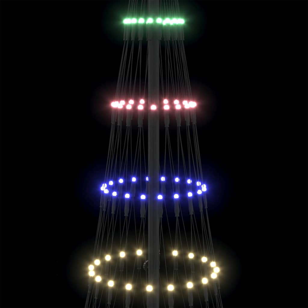 Albero di Natale LED Multicolore 184.5 cm Metallo
