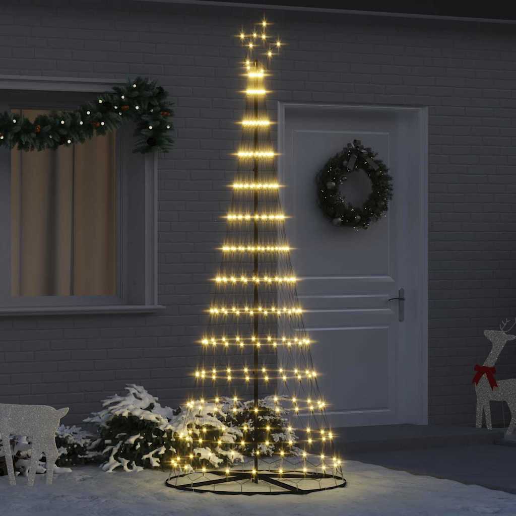 Albero di Natale LED Bianco caldo 250 cm Metallo