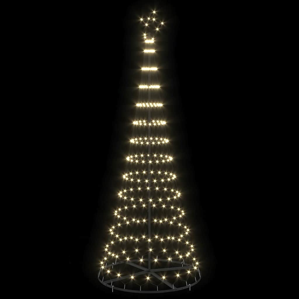 Albero di Natale LED Bianco caldo 250 cm Metallo