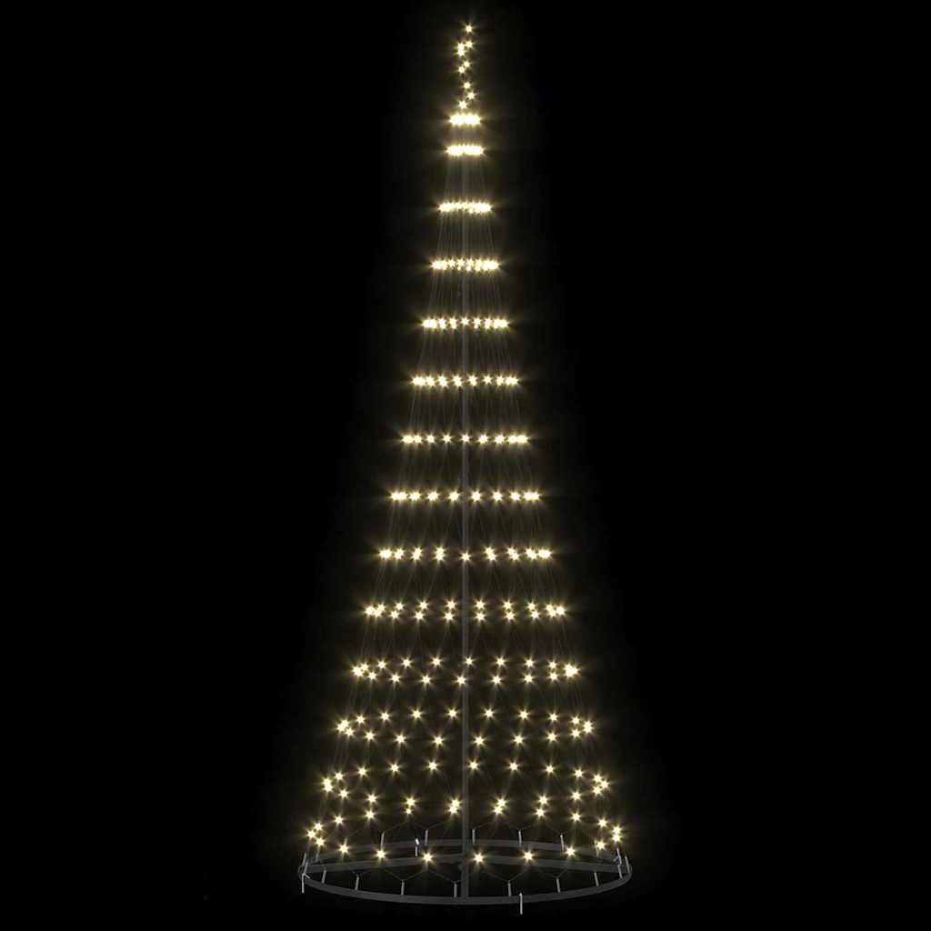 Albero di Natale LED Bianco caldo 250 cm Metallo