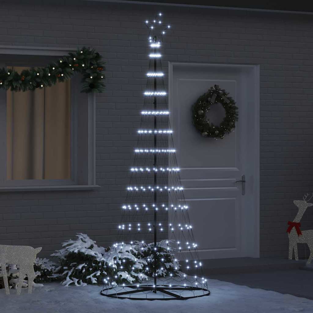 Albero di Natale LED Bianco freddo 250 cm Metallo