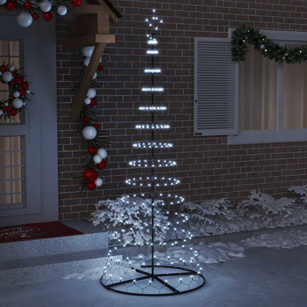 Albero di Natale LED Bianco freddo 250 cm Metallo