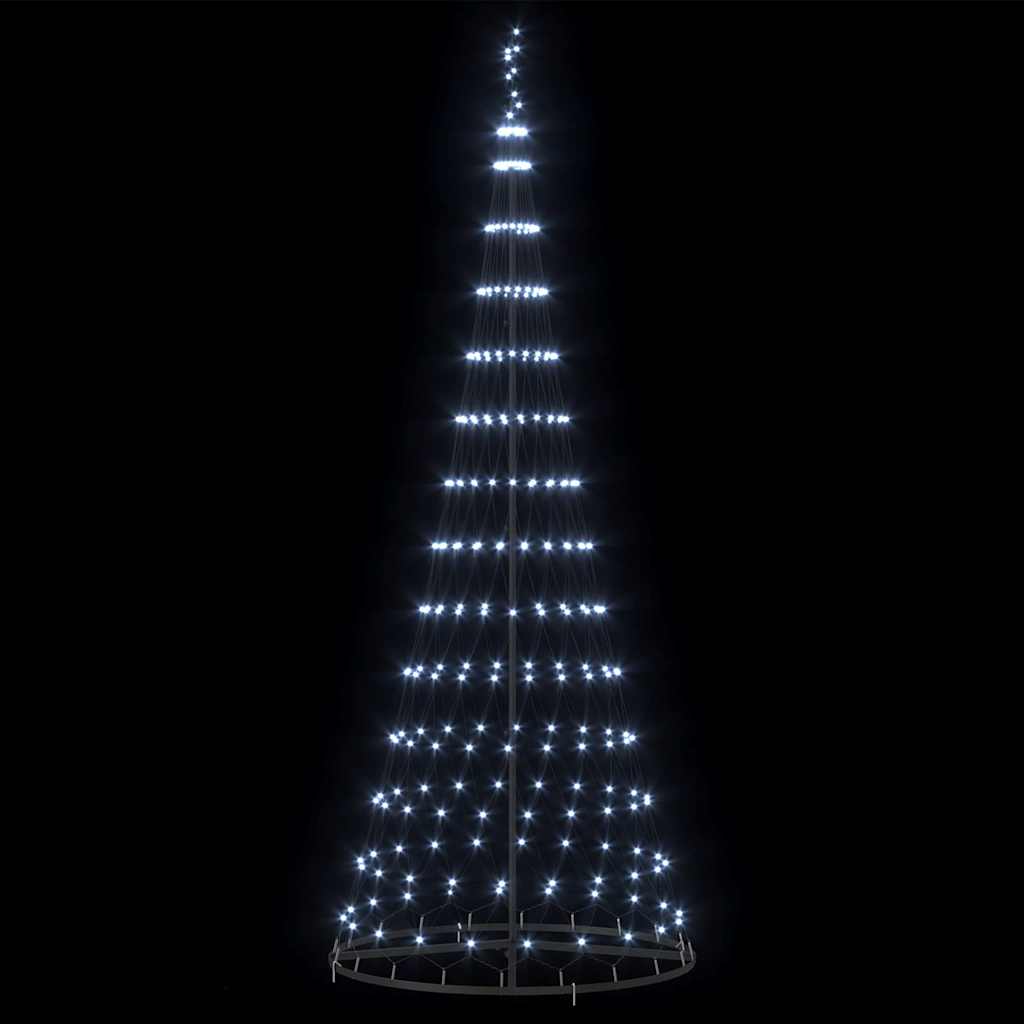 Albero di Natale LED Bianco freddo 250 cm Metallo