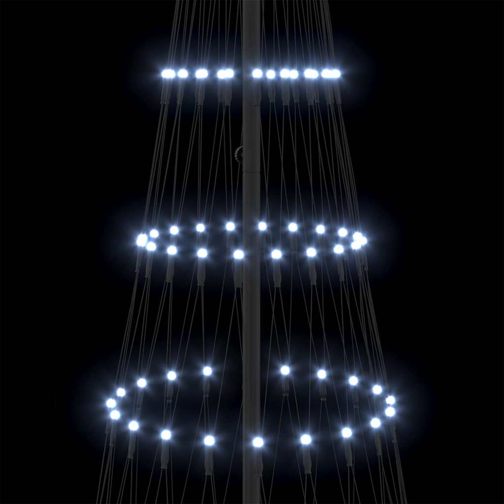 Albero di Natale LED Bianco freddo 250 cm Metallo