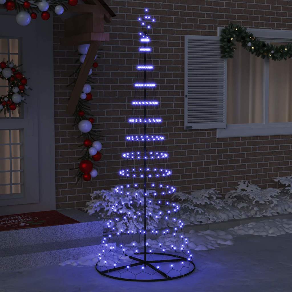 Albero di Natale LED Blu 250 cm Metallo