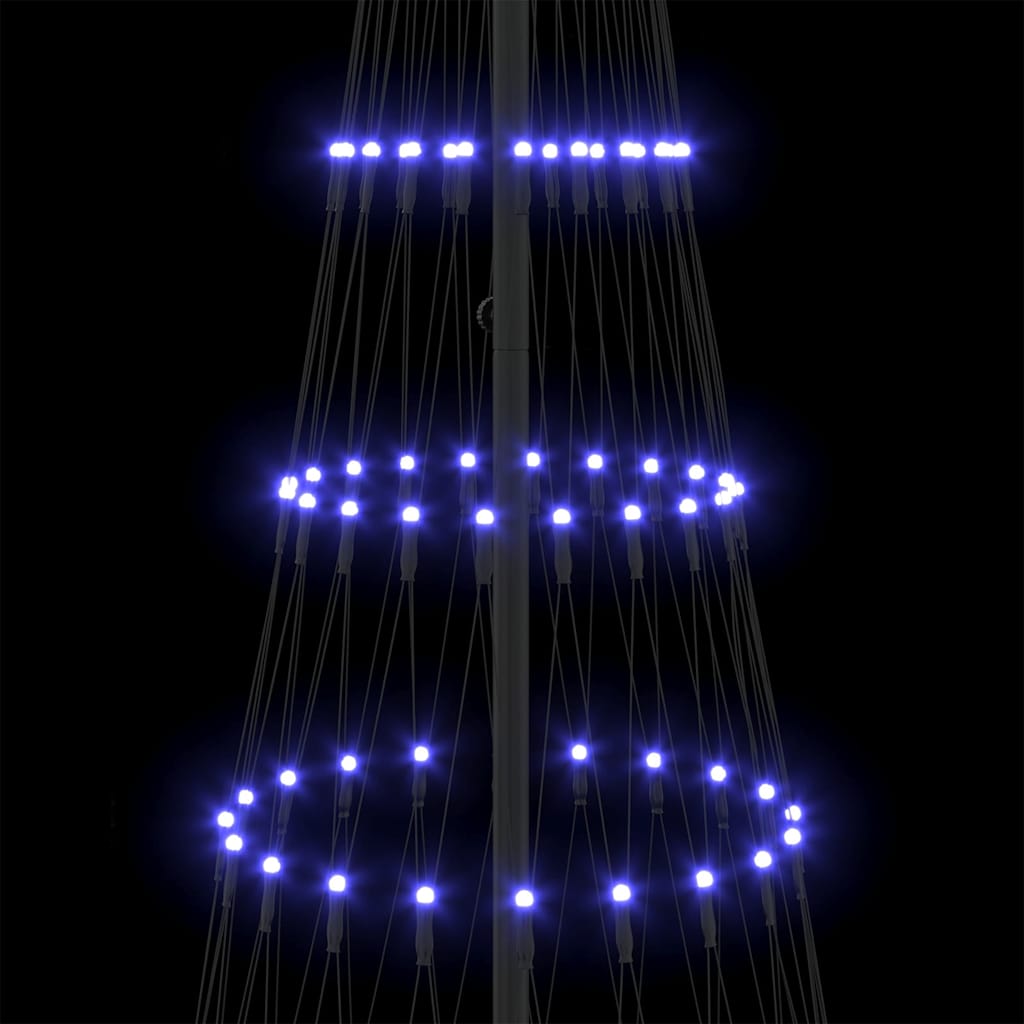 Albero di Natale LED Blu 250 cm Metallo