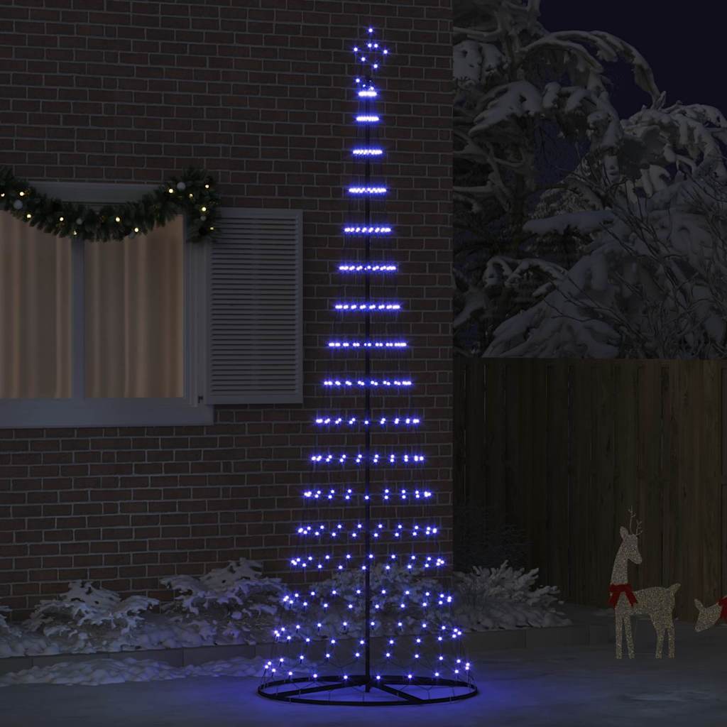 Albero di Natale LED Blu 302,5 cm Metallo