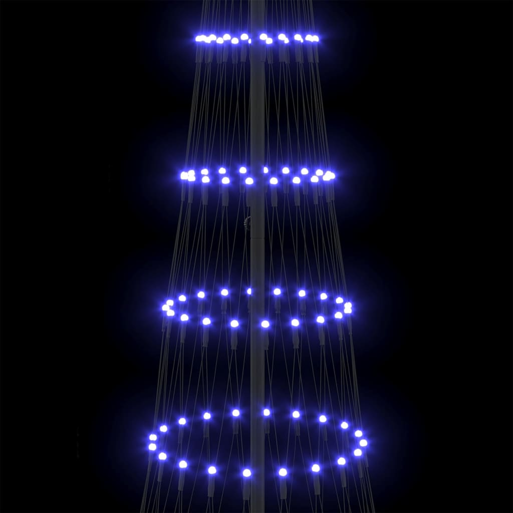 Albero di Natale LED Blu 302,5 cm Metallo