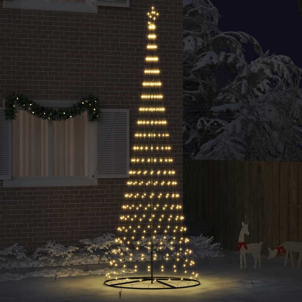 Albero di Natale LED con 455 LED Bianco caldo 399 cm Metallo