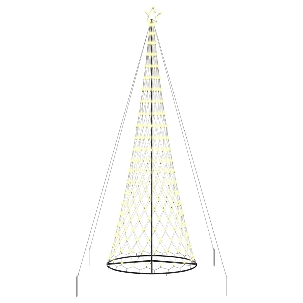 Albero di Natale LED con 455 LED Bianco caldo 399 cm Metallo