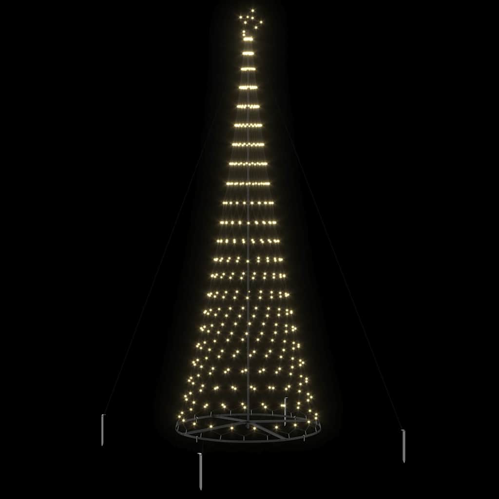 Albero di Natale LED con 455 LED Bianco caldo 399 cm Metallo