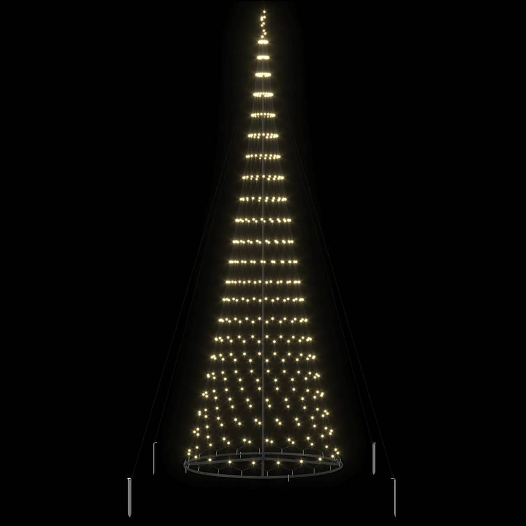 Albero di Natale LED con 455 LED Bianco caldo 399 cm Metallo