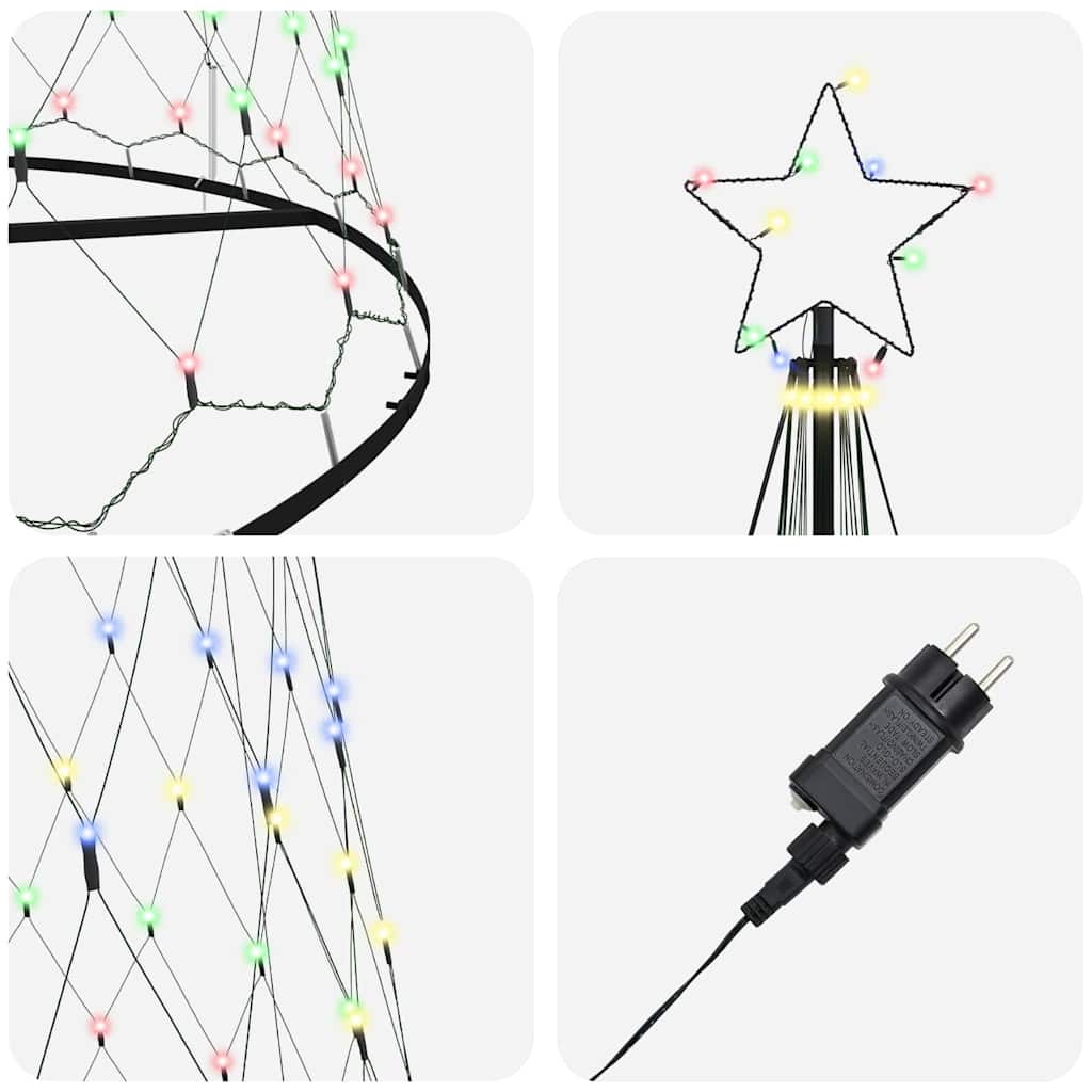 Albero di Natale LED Multicolore 399 cm Metallo