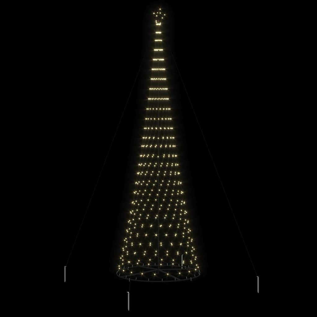 Albero di Natale LED Bianco caldo 500 cm Metallo