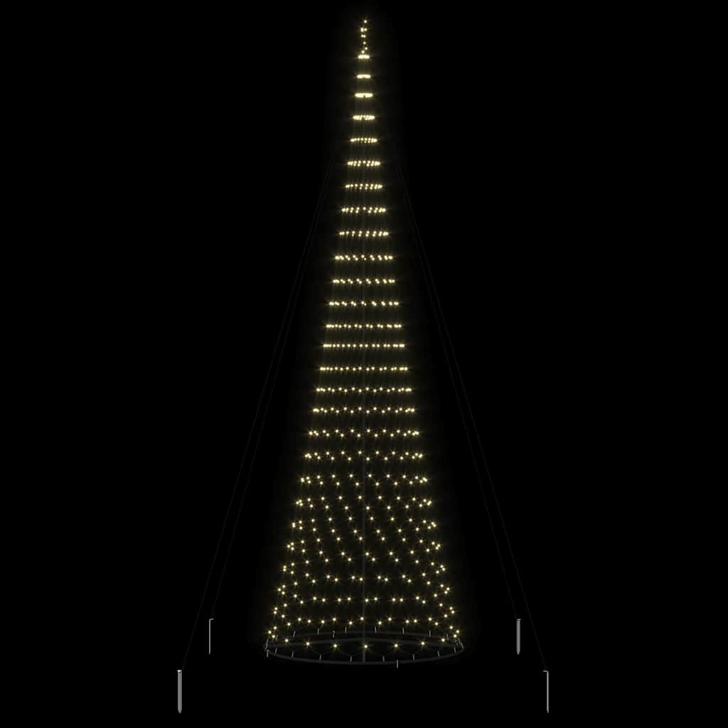 Albero di Natale LED Bianco caldo 500 cm Metallo