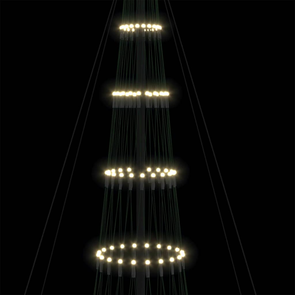 Albero di Natale LED Bianco caldo 500 cm Metallo