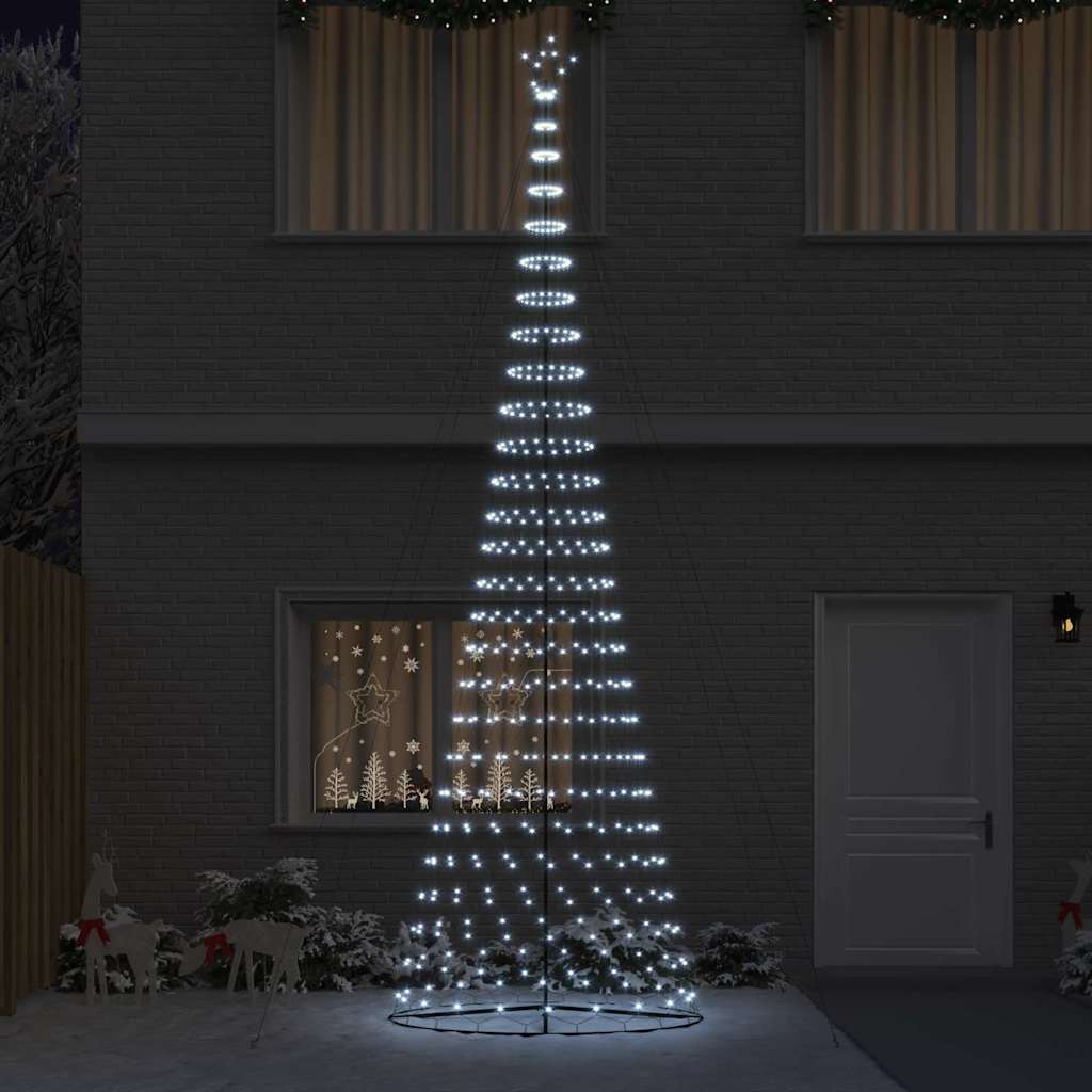 Albero di Natale LED Bianco freddo 500 cm Metallo