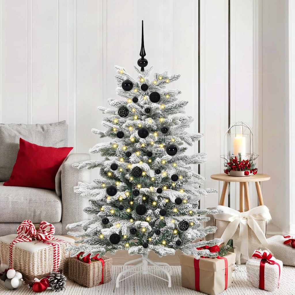 Set di Palle di Natale 61 pz 150 LED Bianco caldo Ø 6 cm
