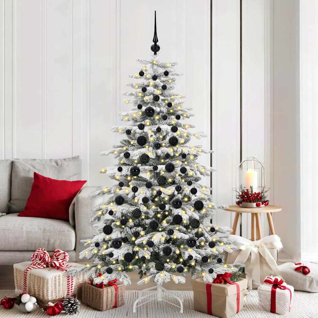 Set di Palle di Natale 120 pz 300 LED Bianco caldo Ø 6 cm