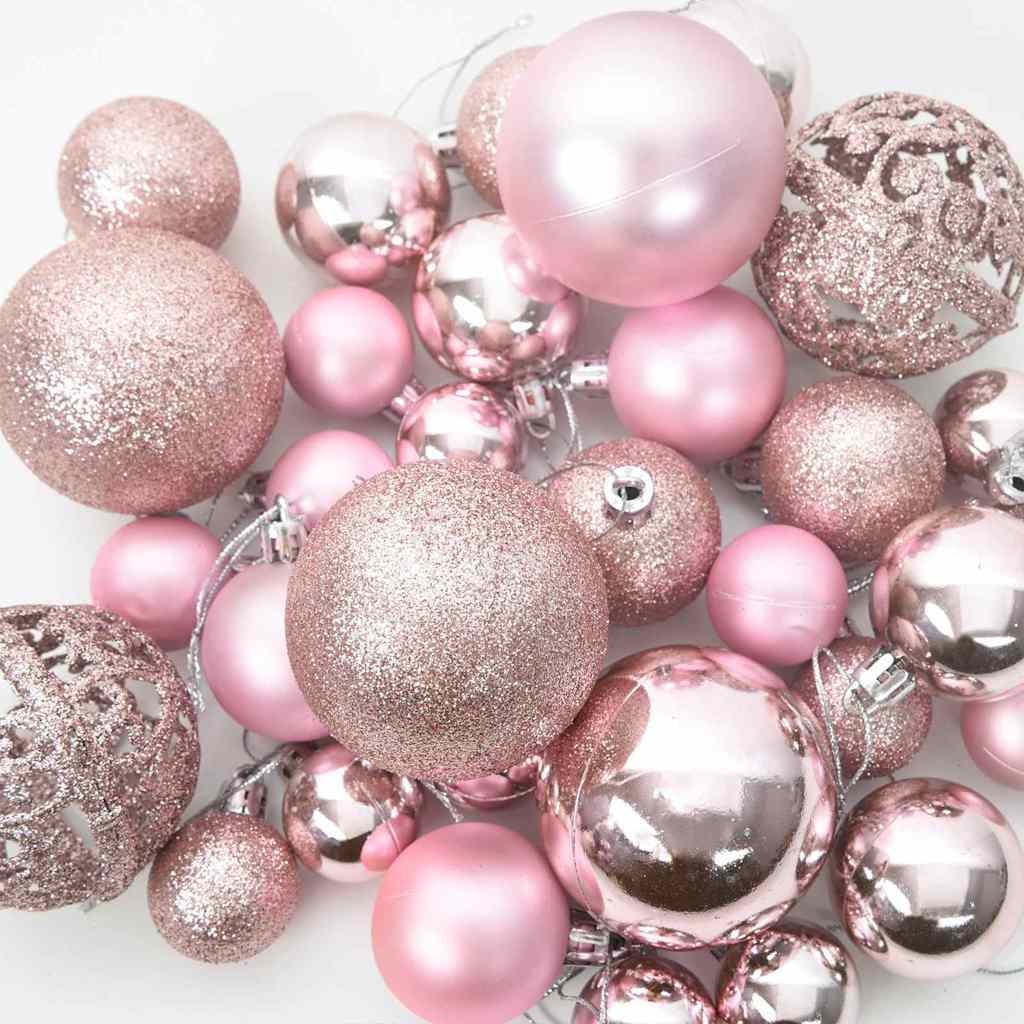 Set di Palle di Natale 120 pz 300 LED Bianco caldo Ø 6 cm