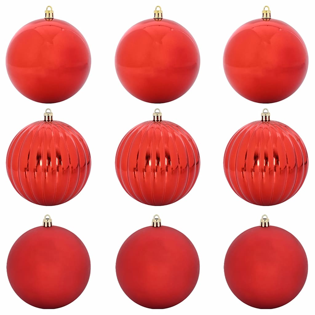 Set di palline di Natale XL 9 pz Rosso Ø 15 cm Plastica