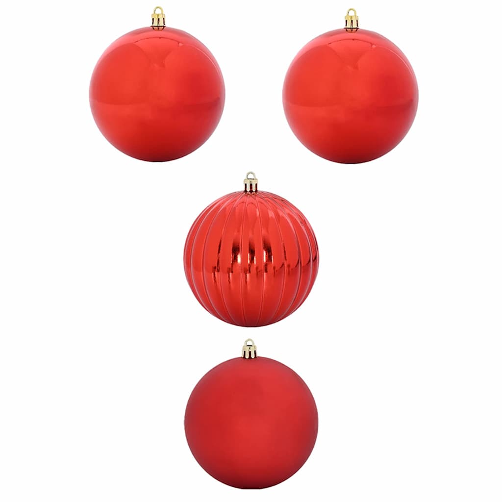 Set di palline di Natale XXL 4 pz Rosso Ø 20 cm Plastica