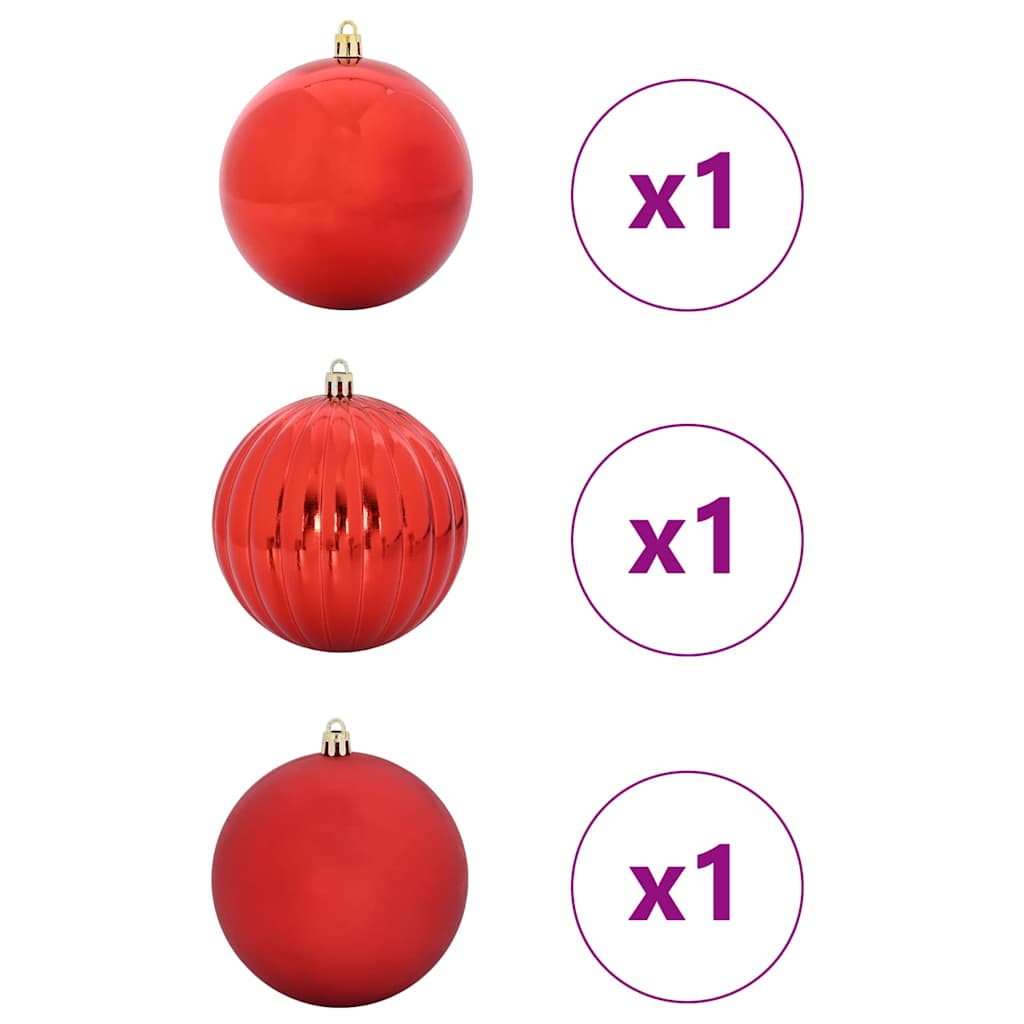 Set di palline di Natale XXL 3 pz Rosso Ø 25 cm Plastica